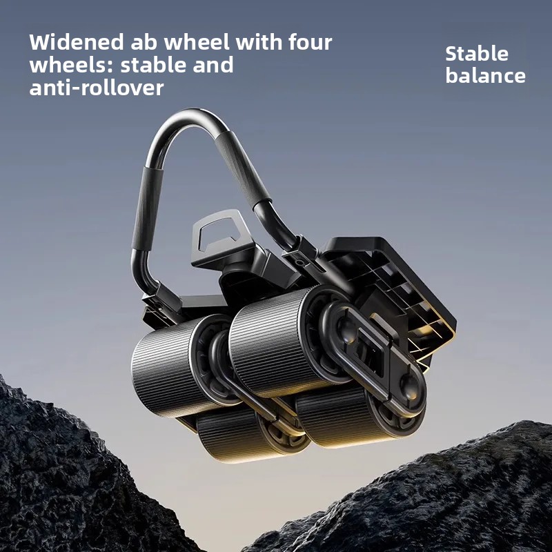 Ab Roller Wheel With Elbow Support - Rullo Addominale a 4 Ruote con