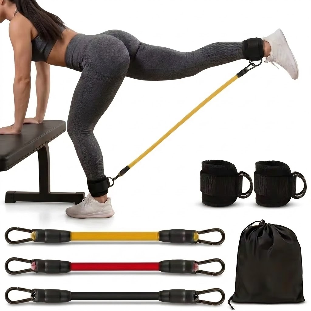 Resistance Bands Set With Handles - Set di 5 Fasce di Resistenza