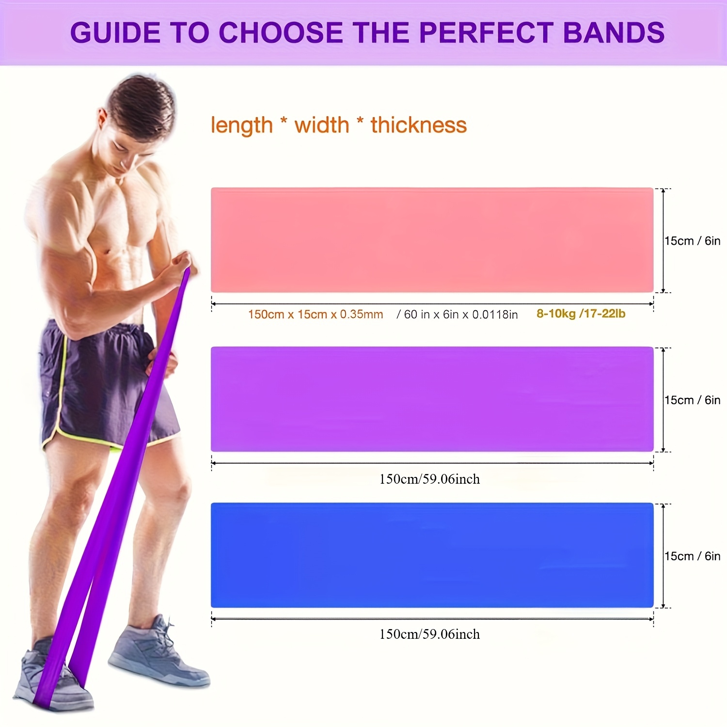 Fasce di resistenza da 1/3 pez - Pilates Bar Kit With Resistance Bands recensione e prezzo